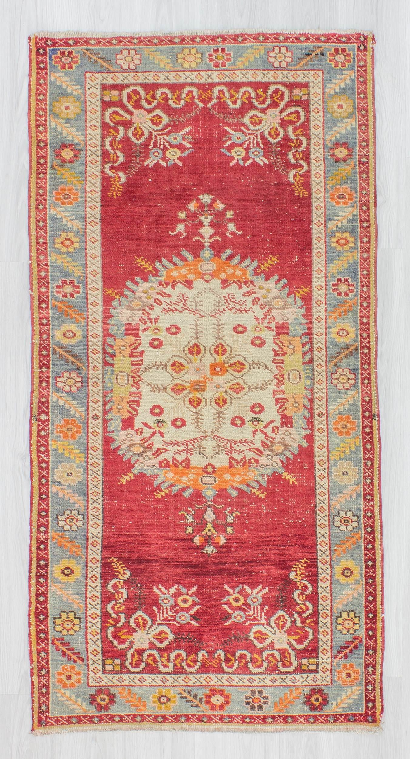 Vintage Turkish Oushak rug