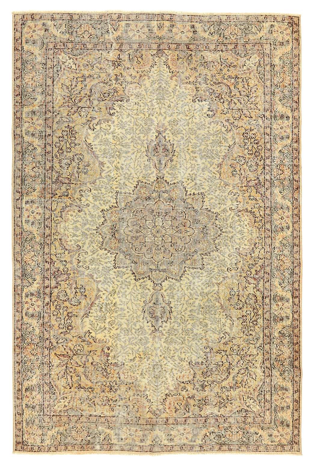 Vintage Turkish Oushak Rug - 5`10'' x 8`10''
