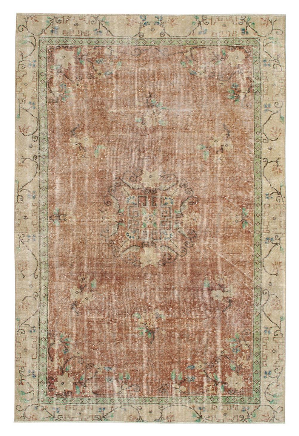 Vintage Turkish Oushak Rug - 5`4'' x 8`2''