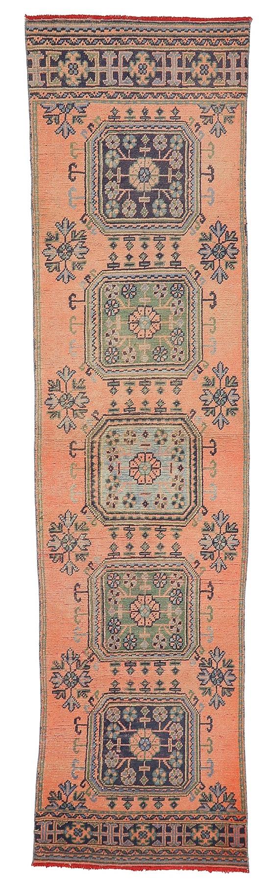 Vintage Turkish Oushak Runner - 2`9'' x 11`9''