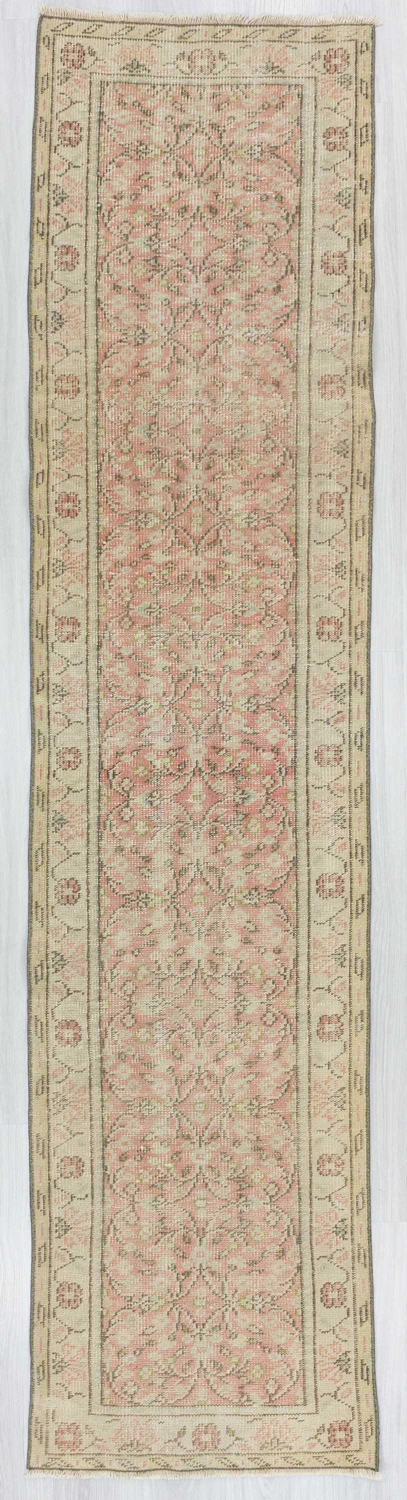 Vintage Turkish Oushak runner rug