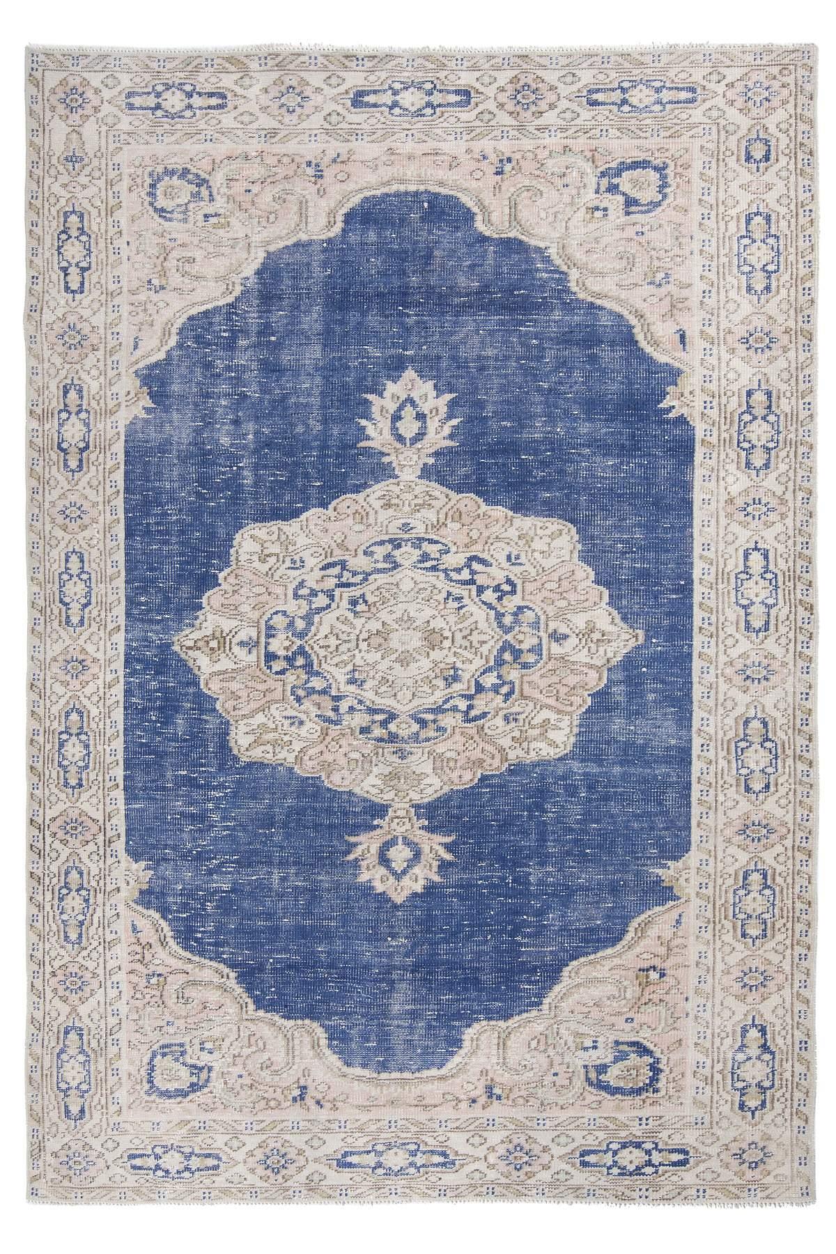 Vintage Unique Navy Oushak Rug