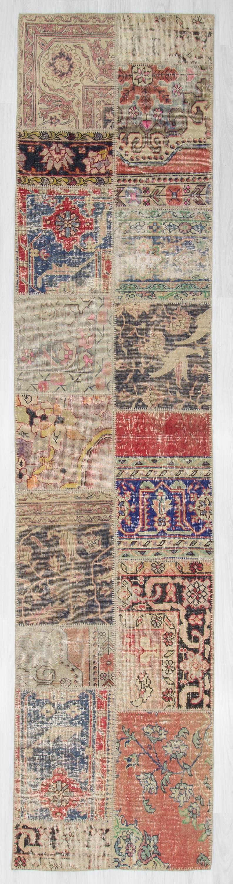 Vintage Unique Patchwork Runner Rug