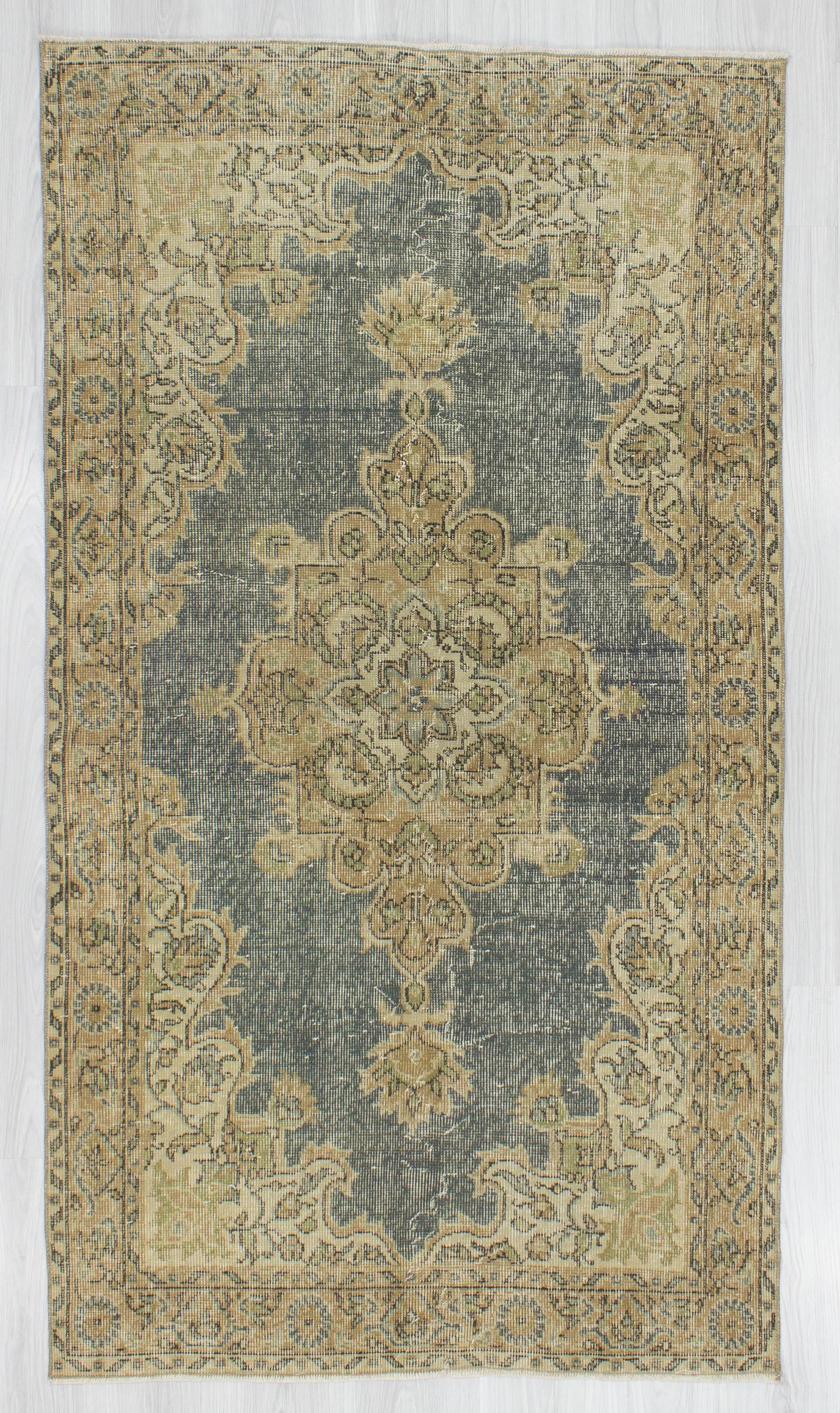 Vintage Unique Turkish Oushak Rug