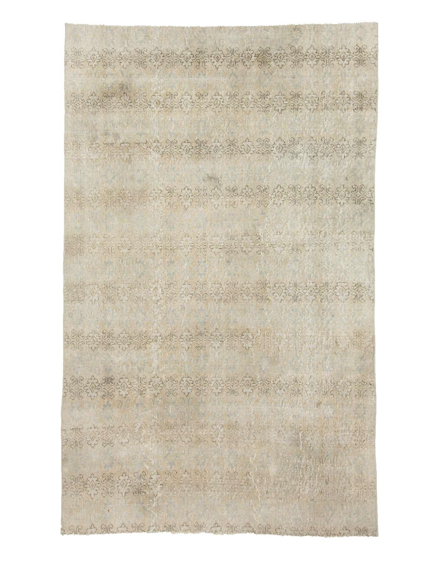 Vintage Washed Out Deco Turkish Rug - 5`3'' x 8`6''