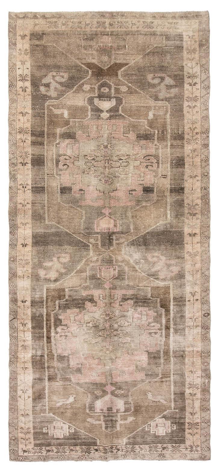 Vintage Washed Out Kars Wool Rug - 5`3'' x 11`6''