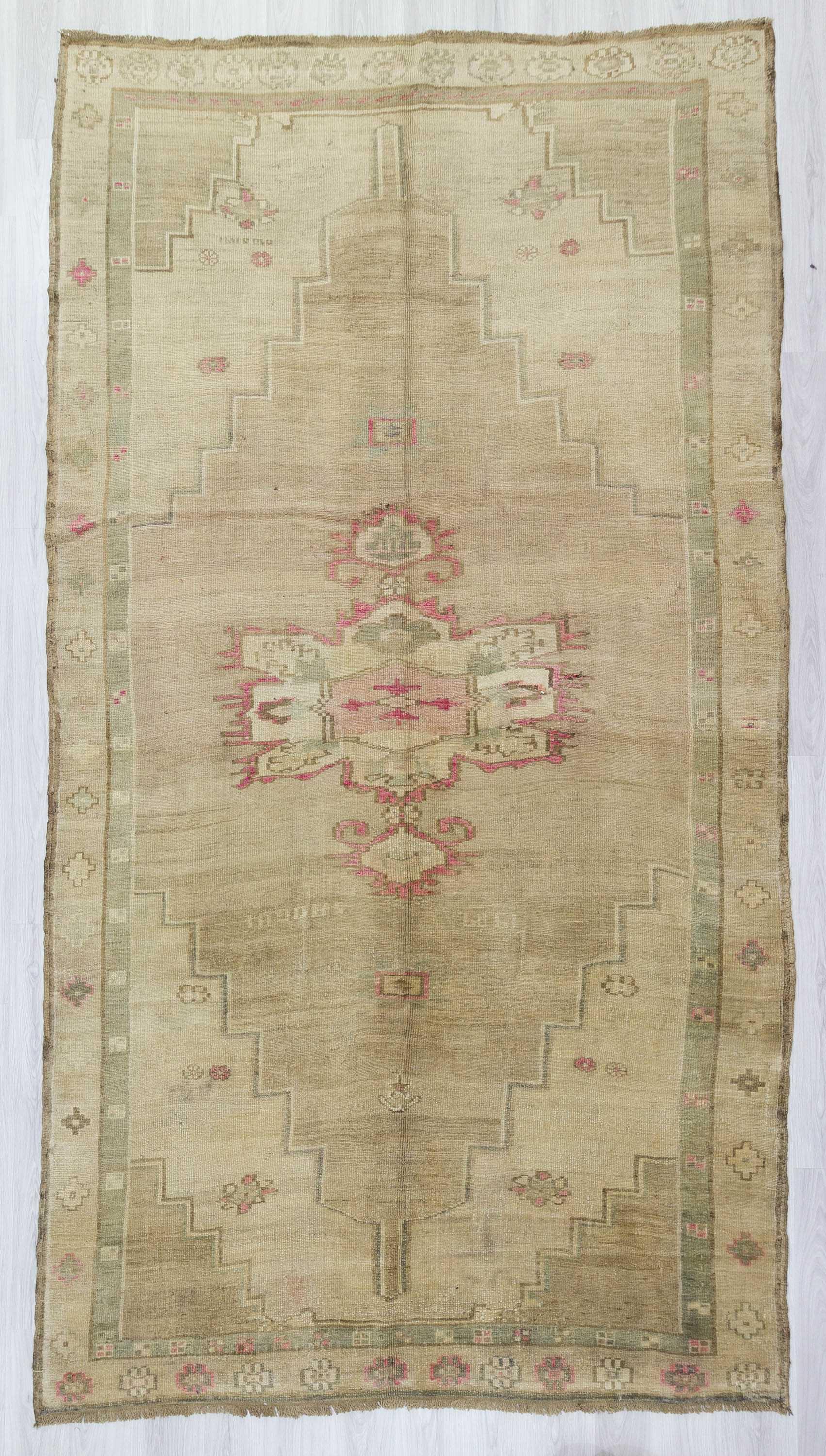 Vintage washed out large Turkish Kars rug