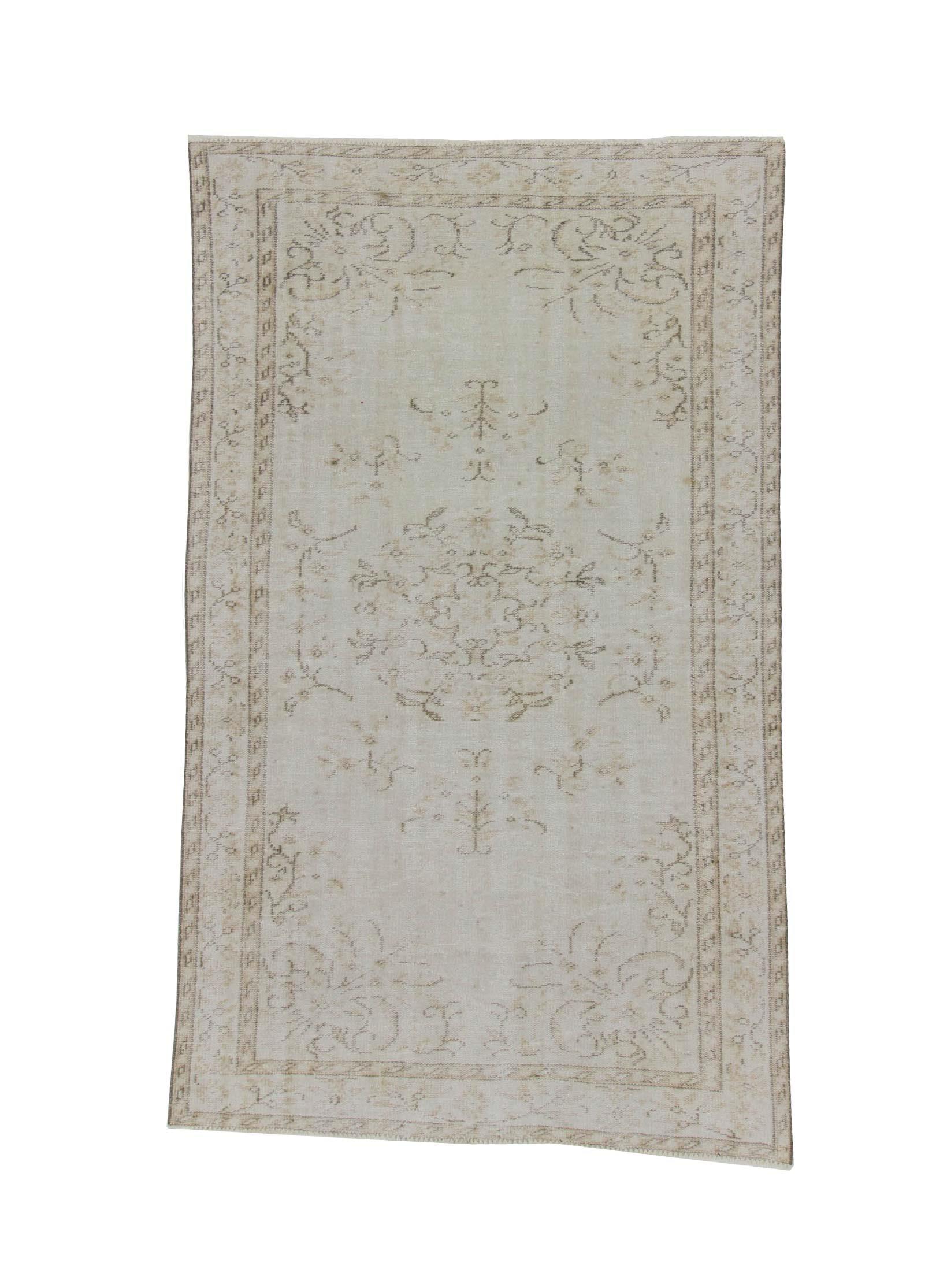 Vintage Washed Out Oushak Rug