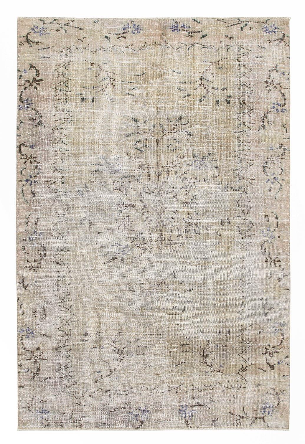 Vintage Washed Out Oushak Rug - 4`7'' x 6`11''