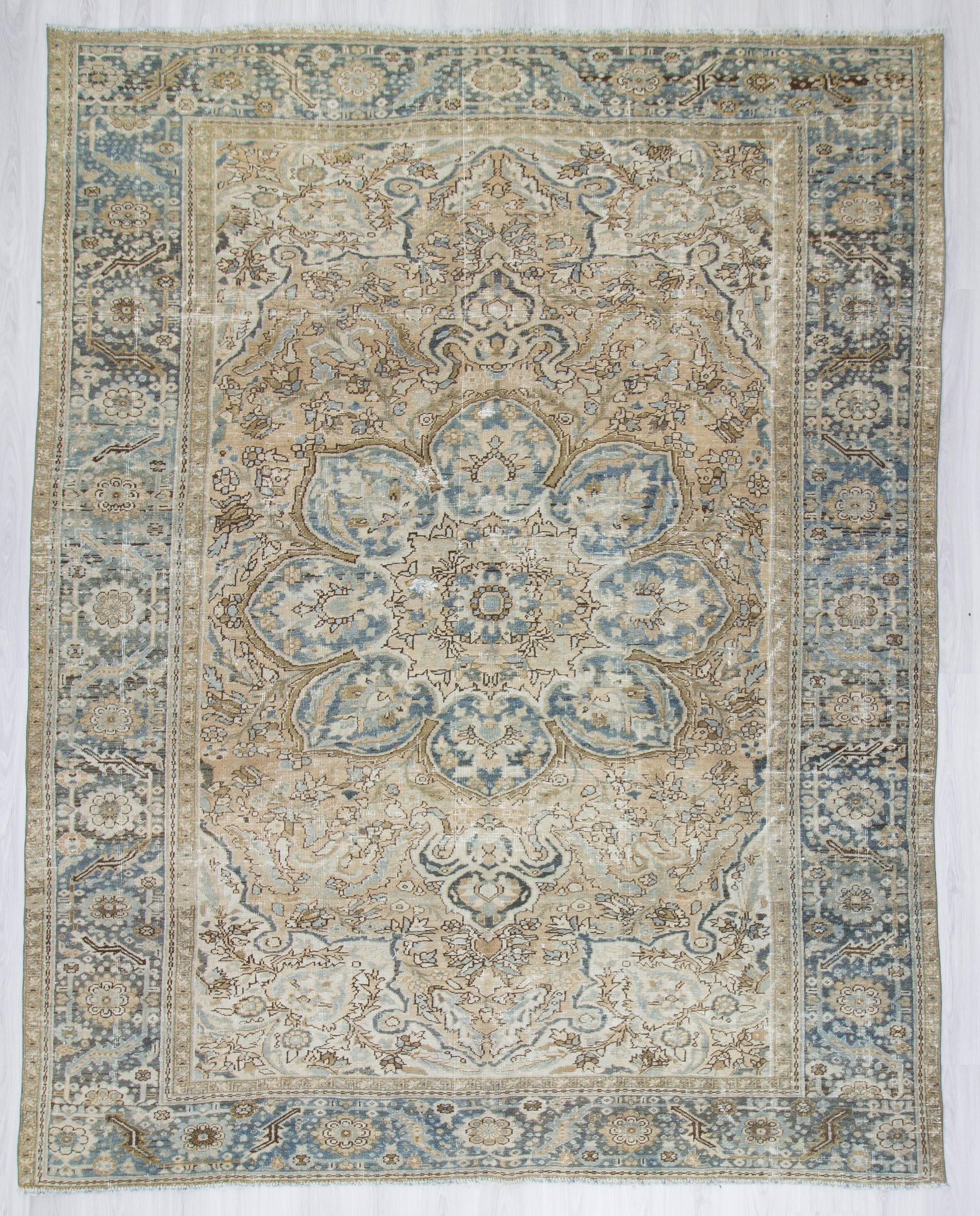 Vintage Washed Out Persian Ghoravan Rug