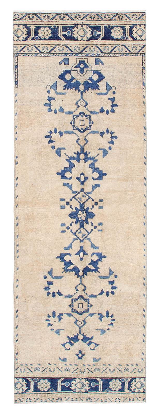 Vintage Washed Out Tabriz Runner Rug - 2`8'' x 7`9''