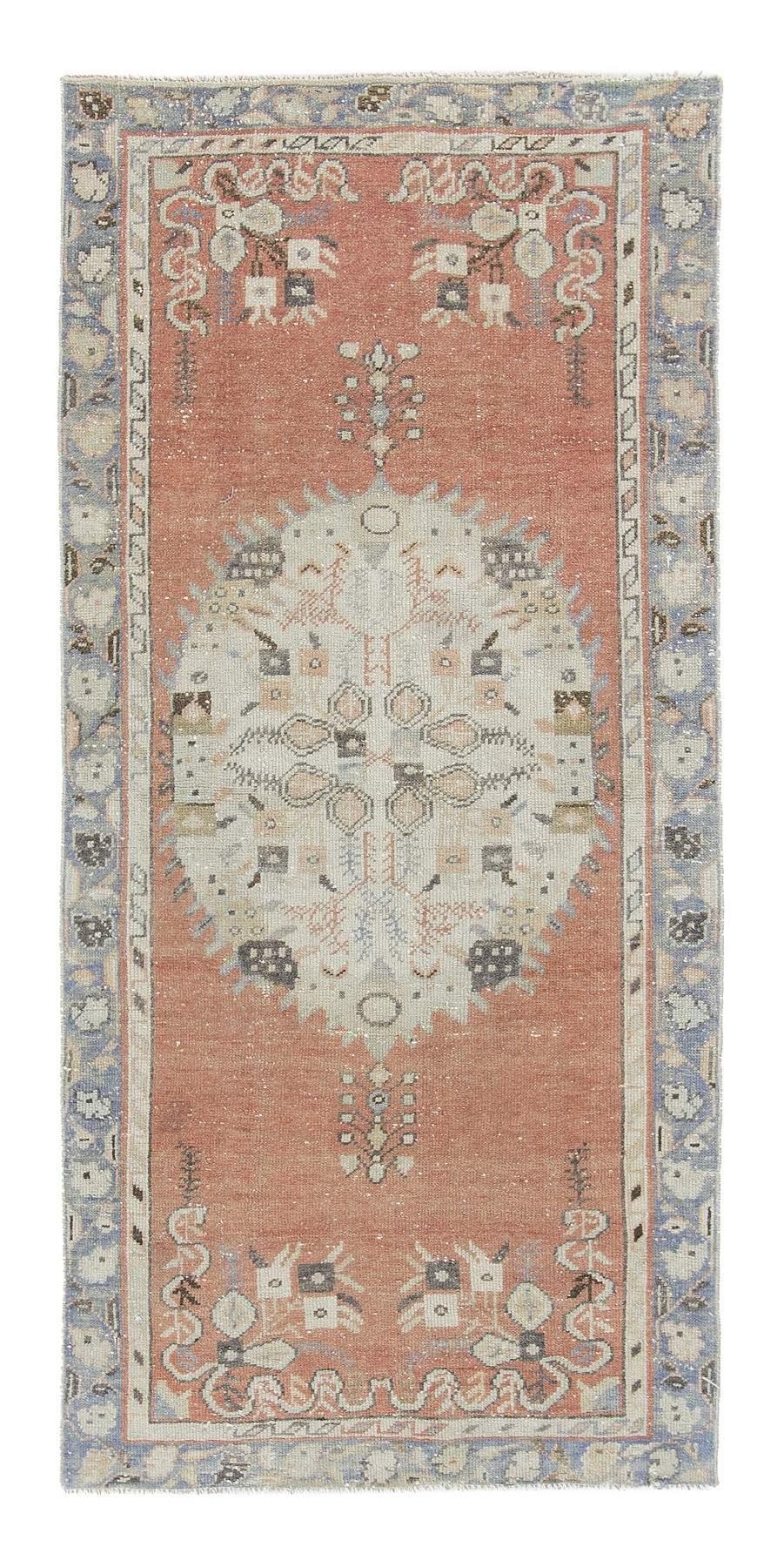 Vintage Washed Out Turkish Oushak Rug