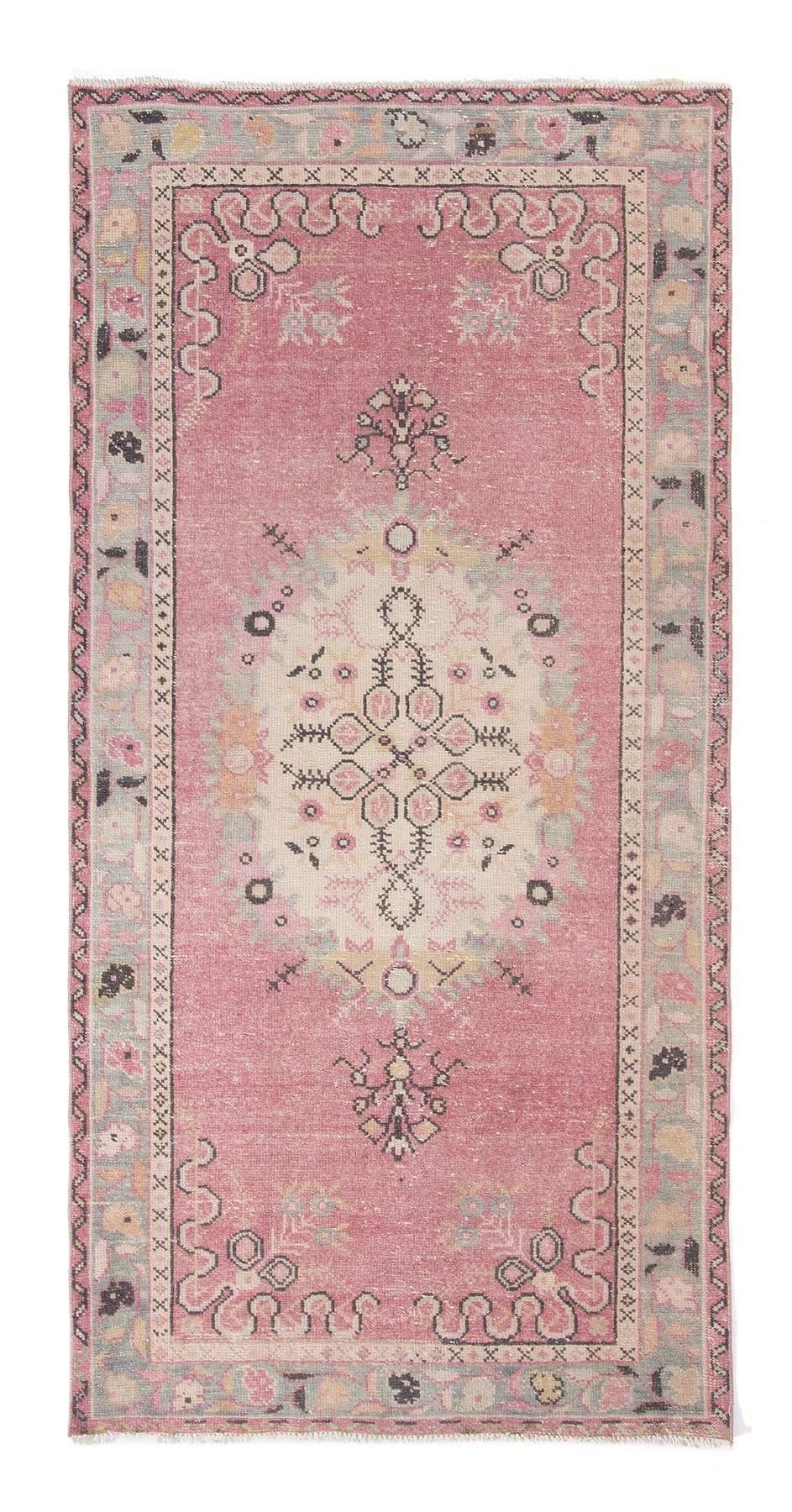 Vintage Washed Out Turkish Oushak Rug