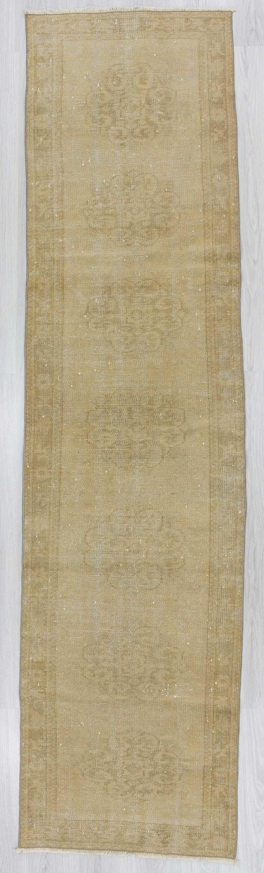 Vintage washed out Turkish Oushak runner rug