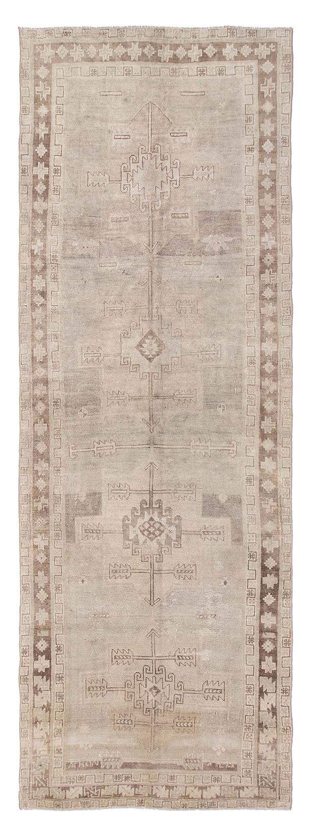 Vintage Washed Out Turkish Wool Rug - 5`0'' x 14`4''