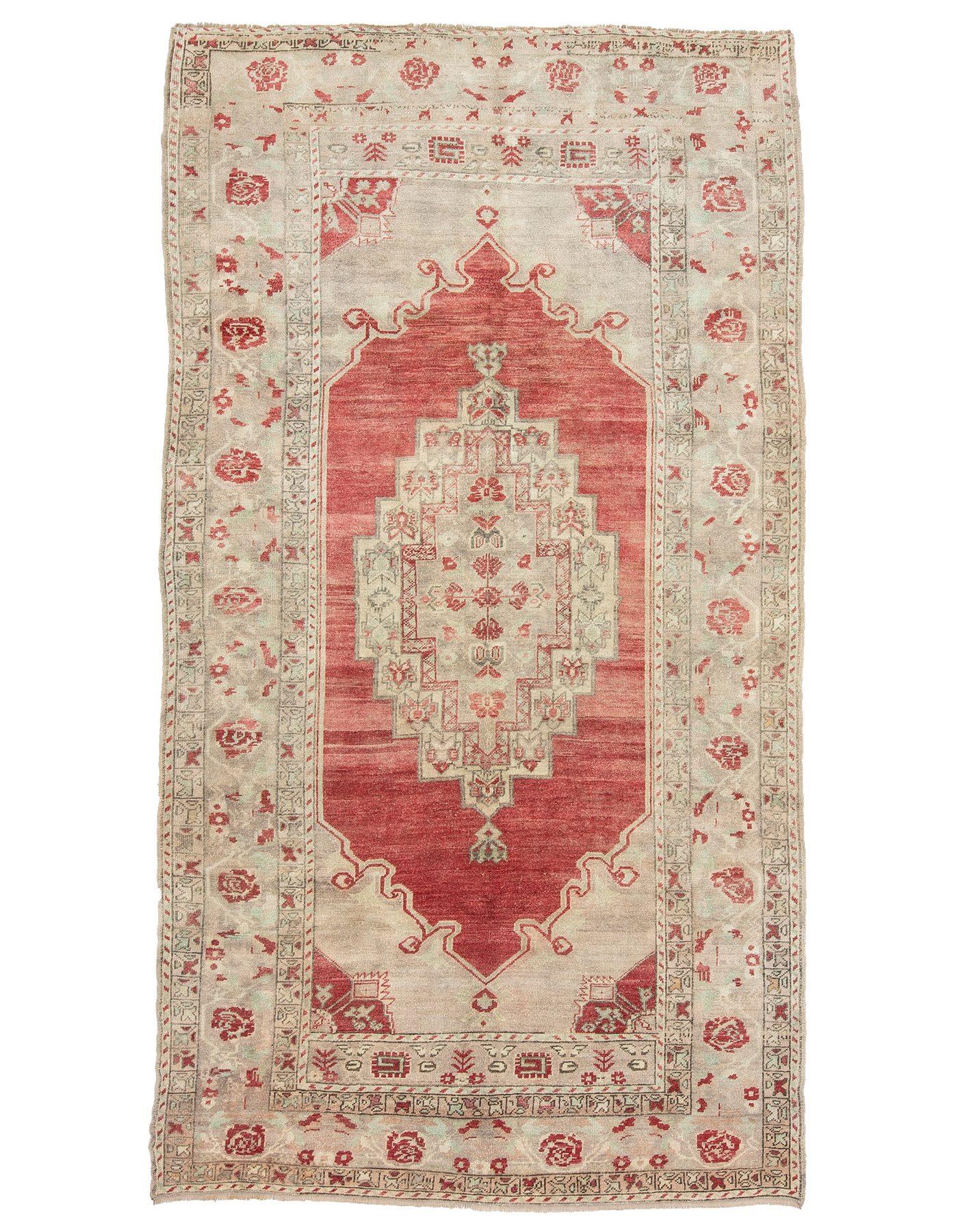 Vintage Washed Out Turkish Wool Rug - 5`9'' x 10`11''