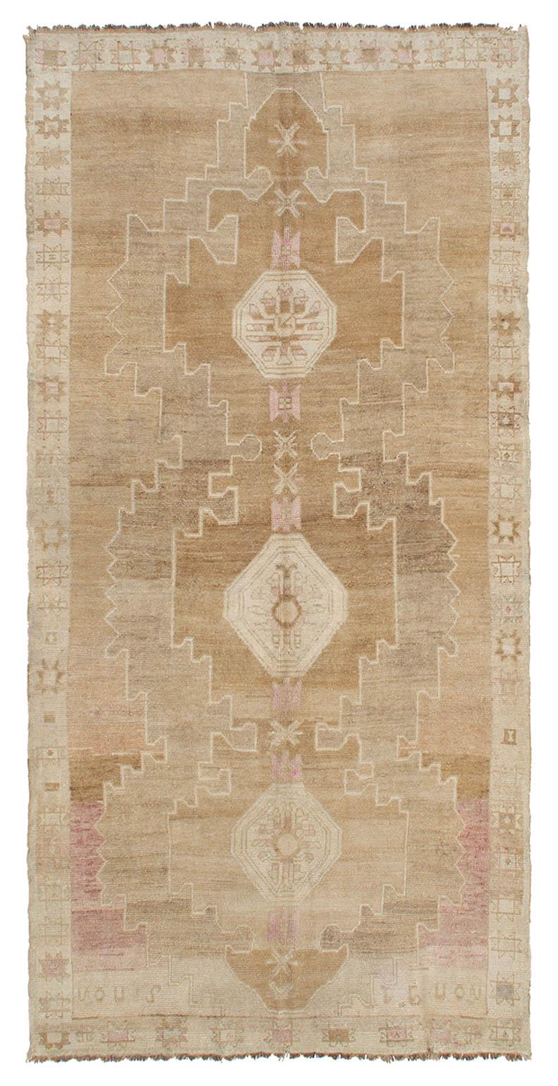 Vintage Washed Out Wool Rug - 5`7'' x 11`6''