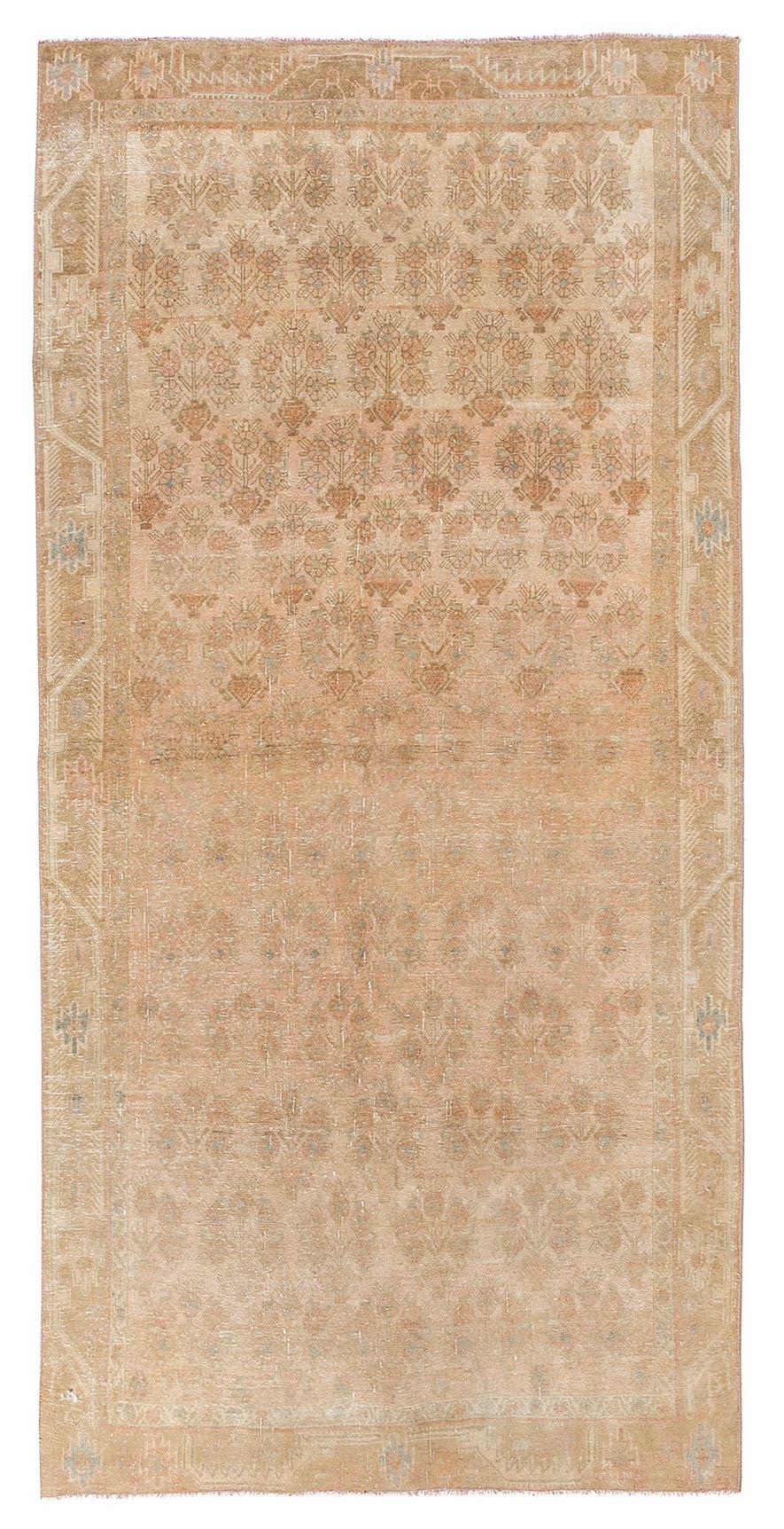 Vintage Washed Out Wool Tabriz Rug - 4`6'' x 9`3''