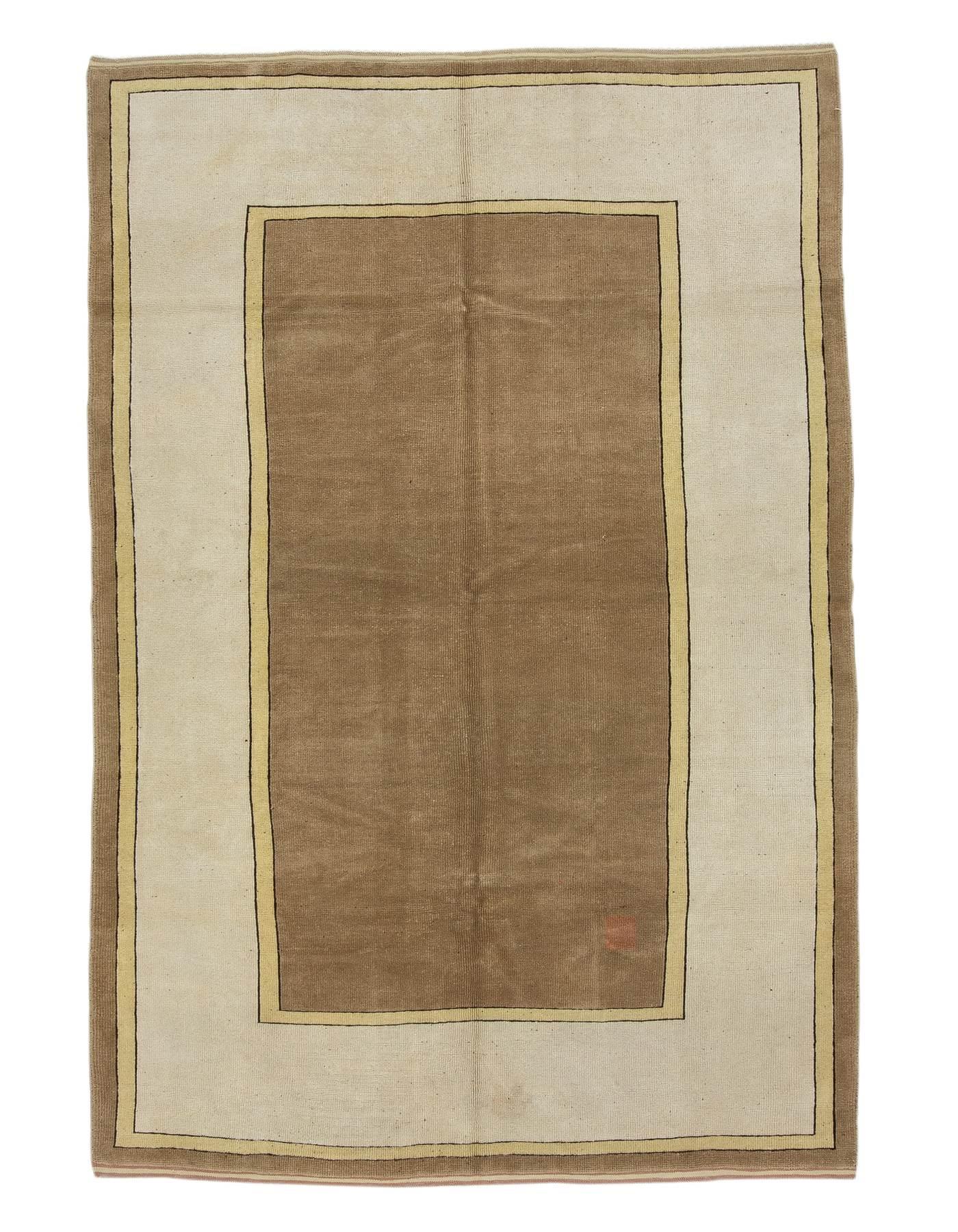 Vintage Wool Modern Turkish Milas Rug - 6`0'' x 8`7''