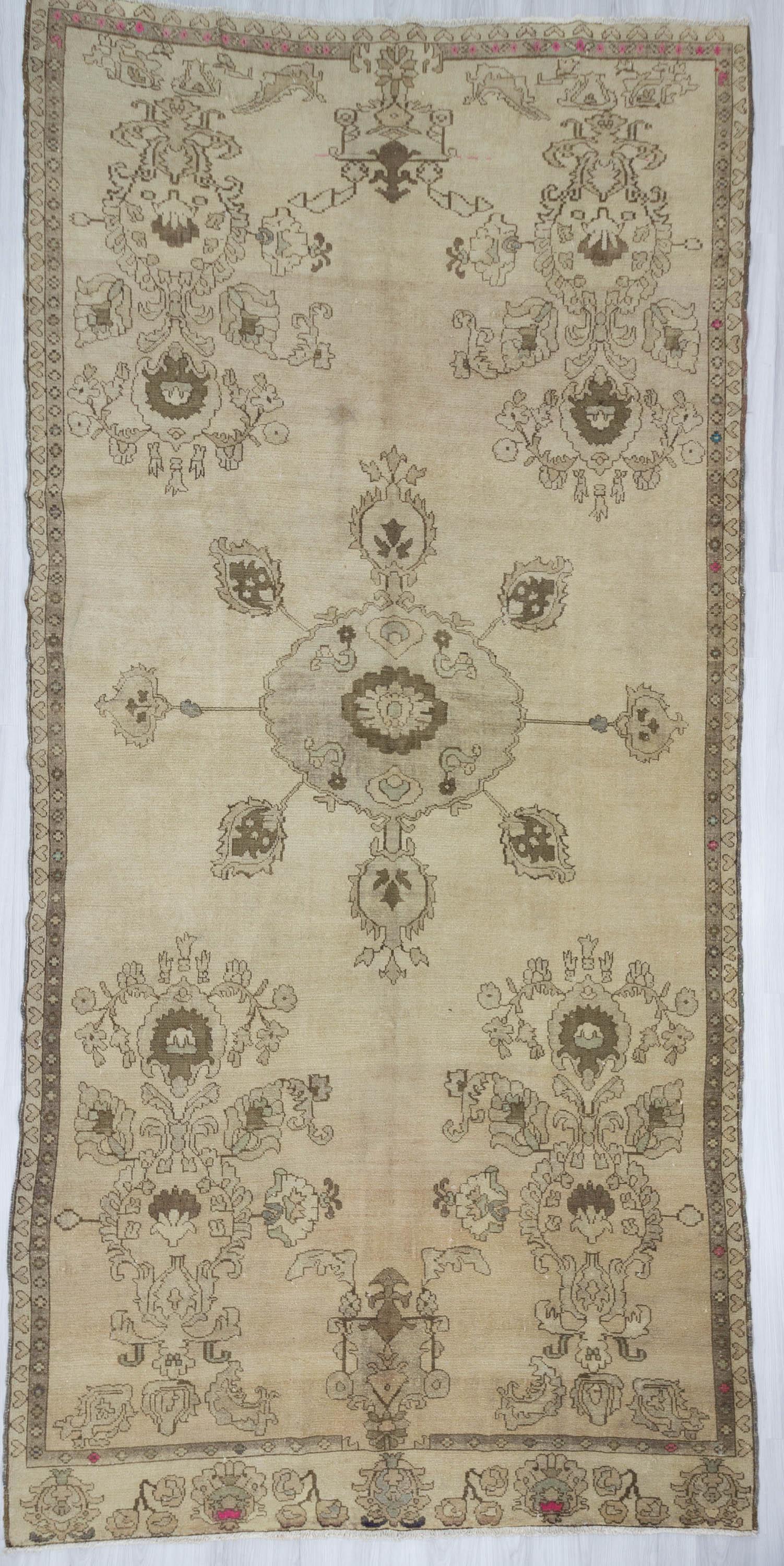 Vintage Wool Turkish Kars Rug