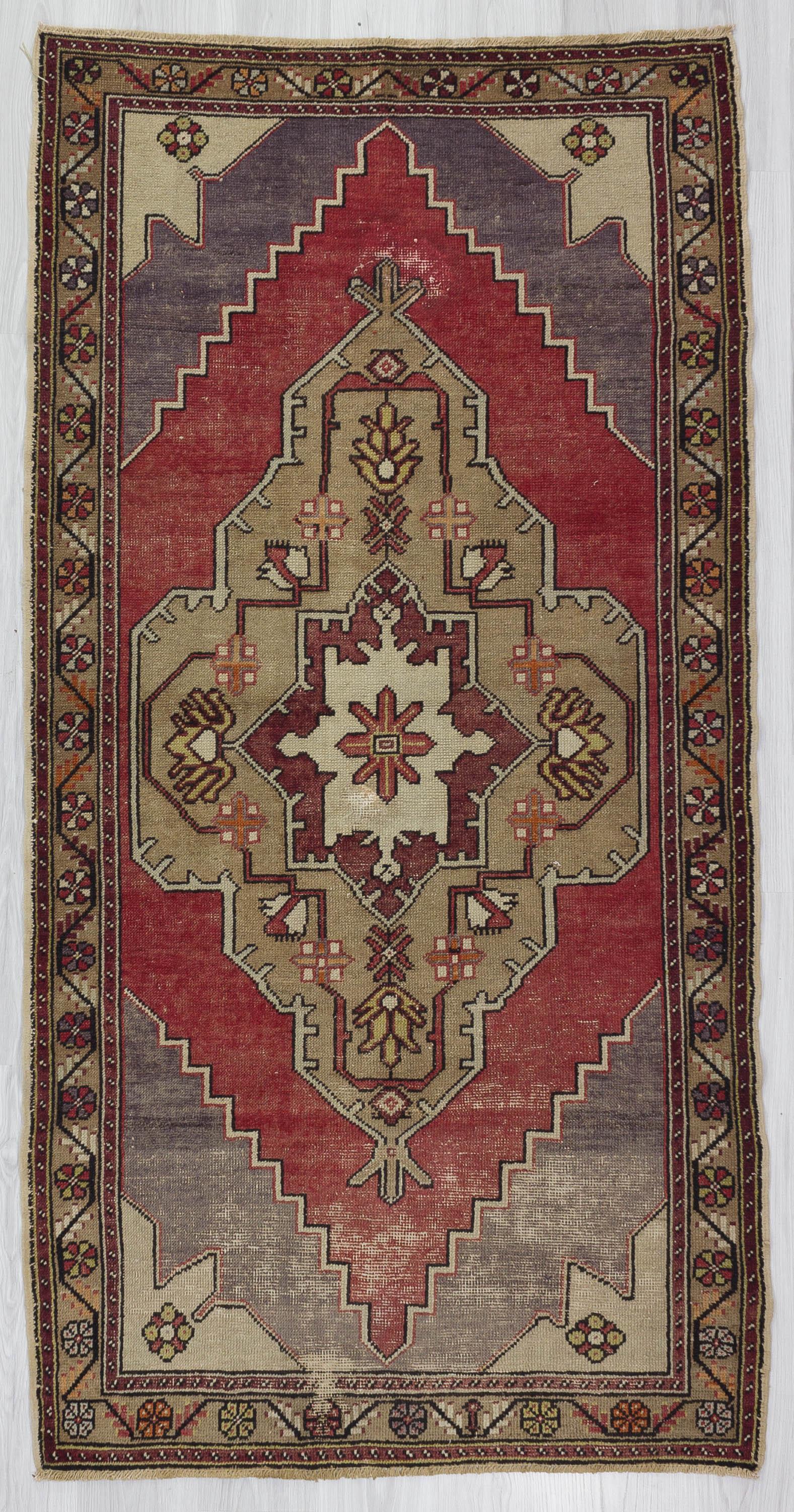 Vintage Worn Turkish Anatolian Rug