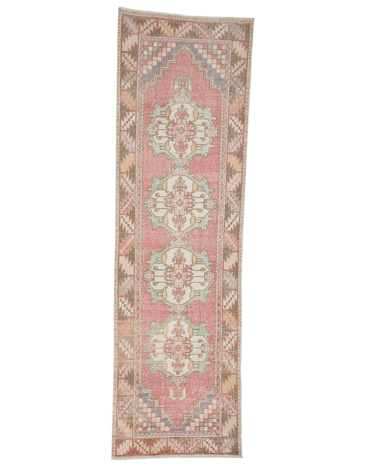 Vintage Worn Turkish Runner Rug - 2`9'' x 9`6''