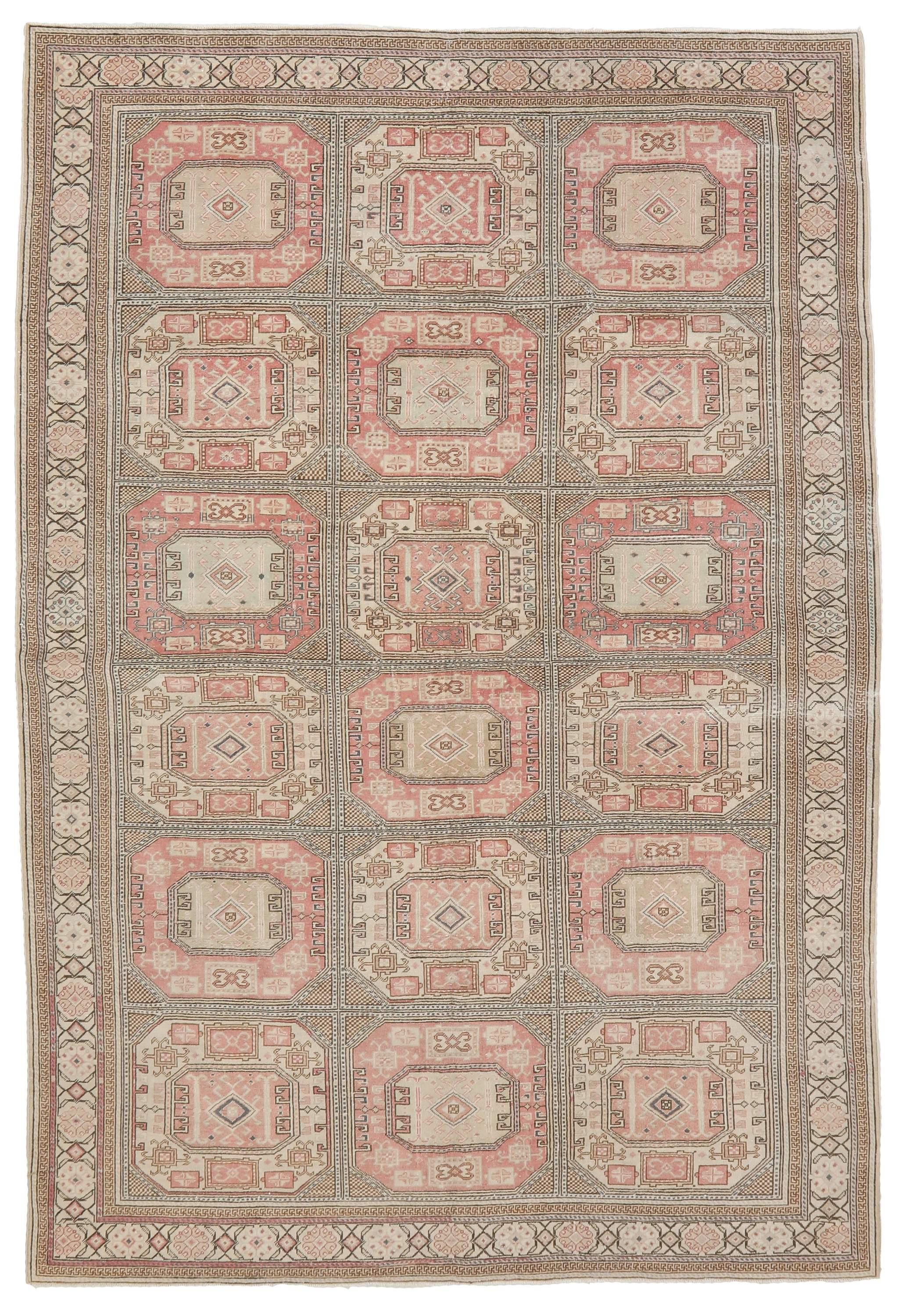 Washed Out Vintage Kaisari Rug - 6`8'' x 9`3''