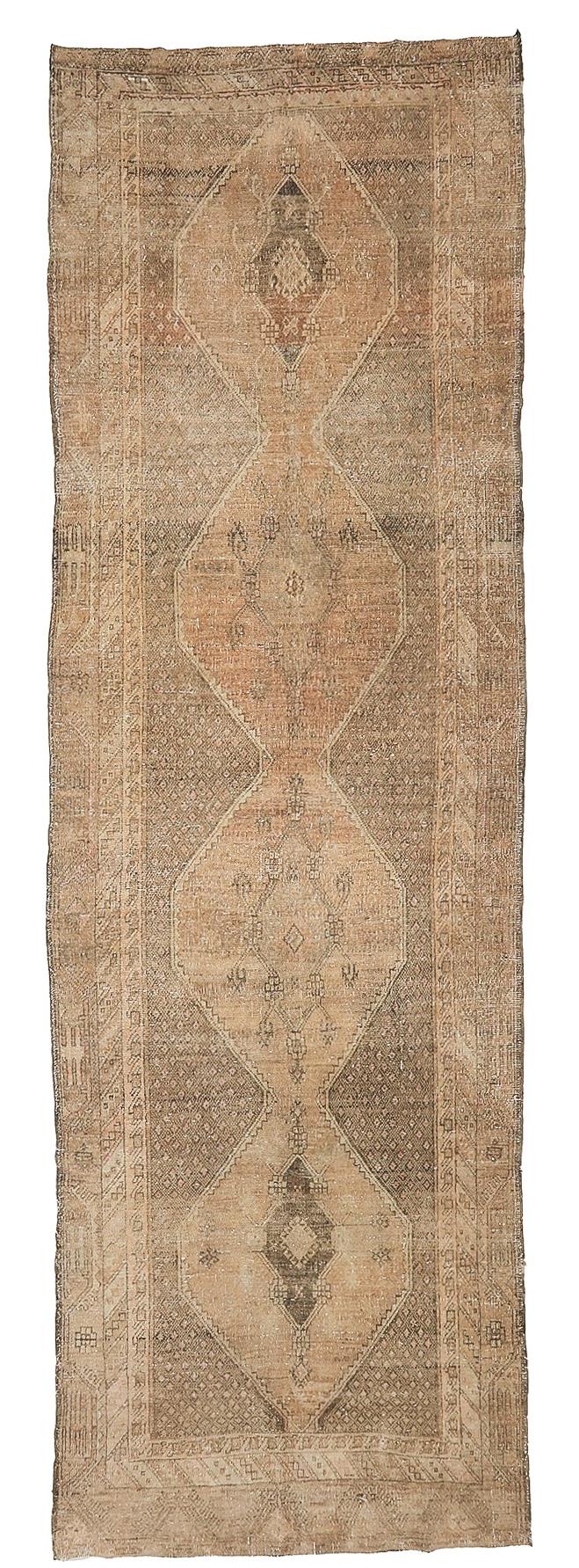 Washed Out Vintage Kars Rug - 4`11'' x 14`6''