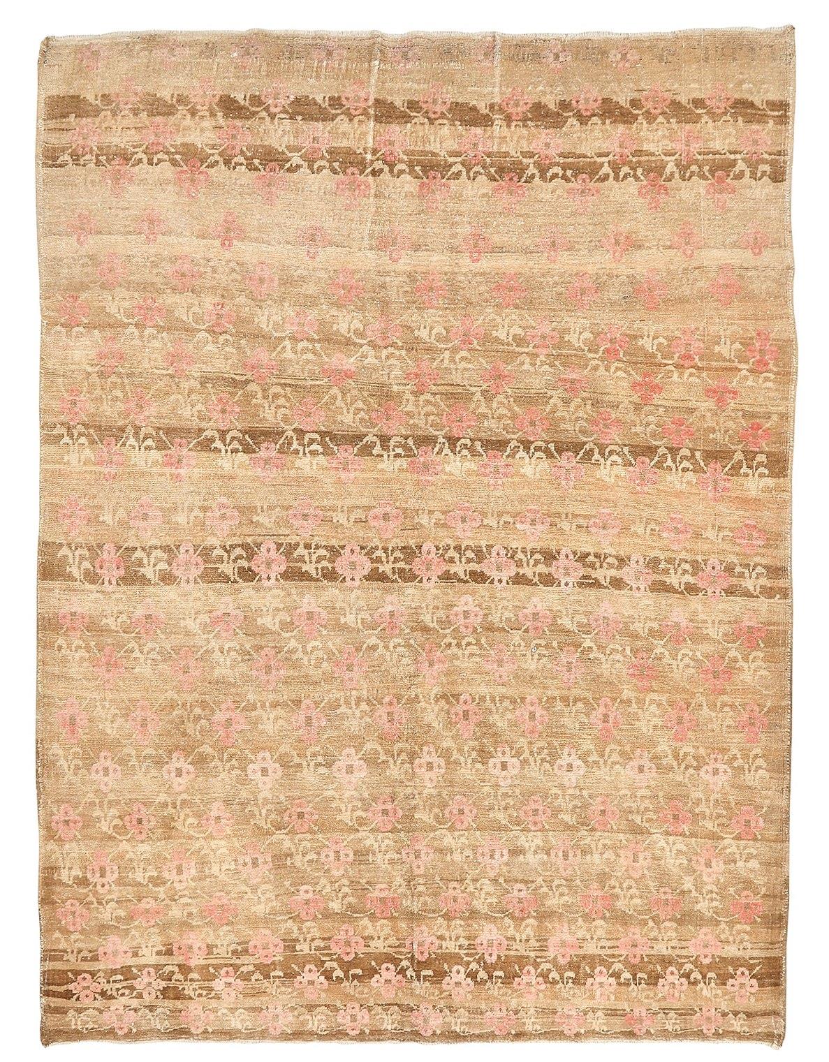 Washed Out Vintage Kars Wool Rug - 7`5'' x 10`2''