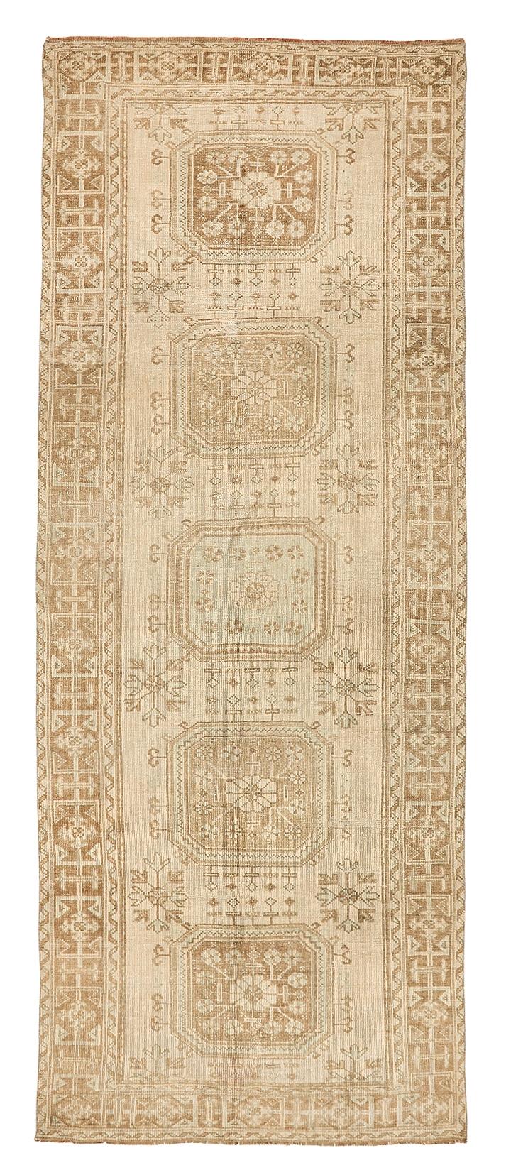 Washed Out Vintage Oushak Rug - 4`1'' x 11`2''