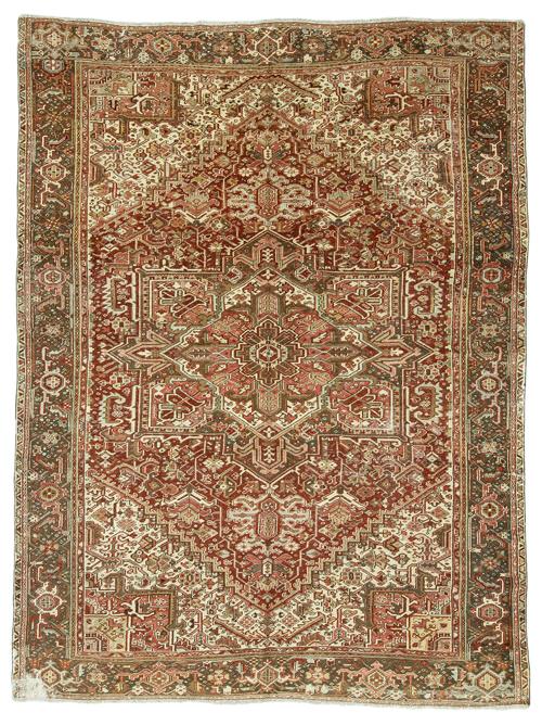 Washed Out Vintage Persian Hareez Rug