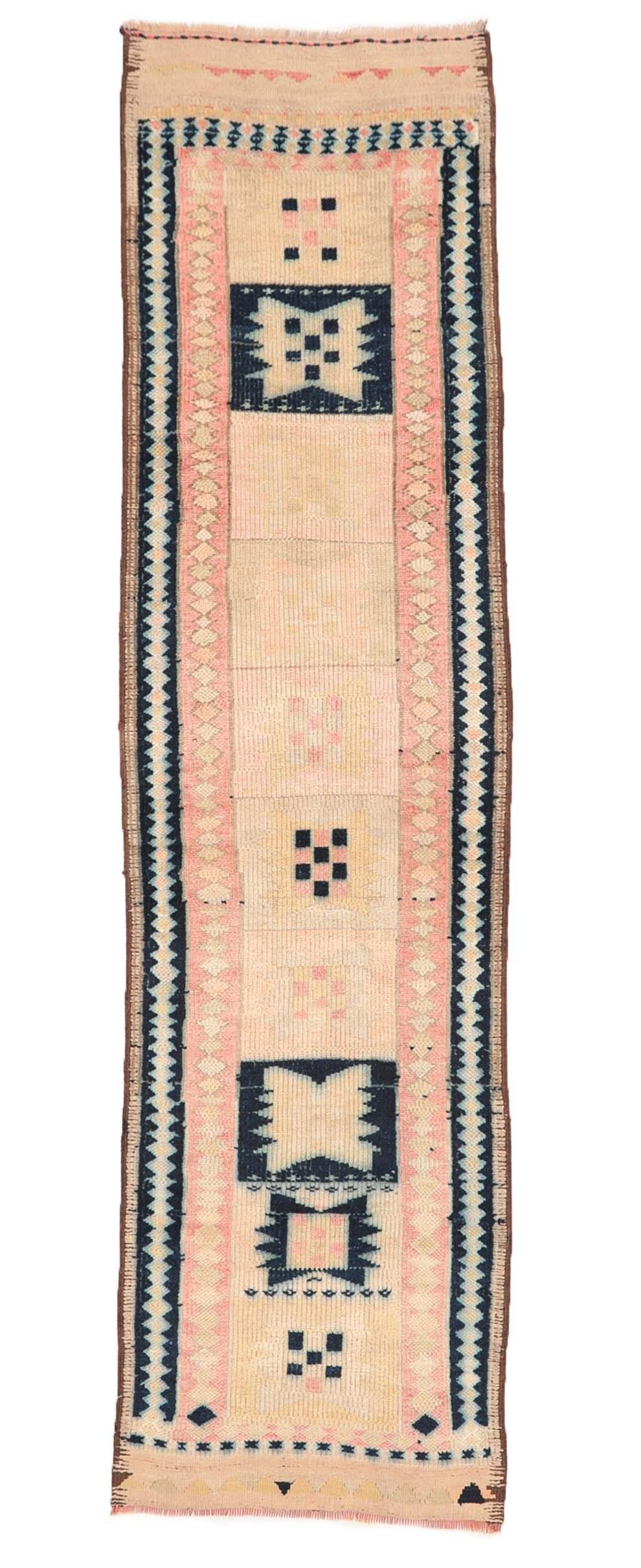 Washed Out Vintage Runner Rug - 3`0'' x 10`11''