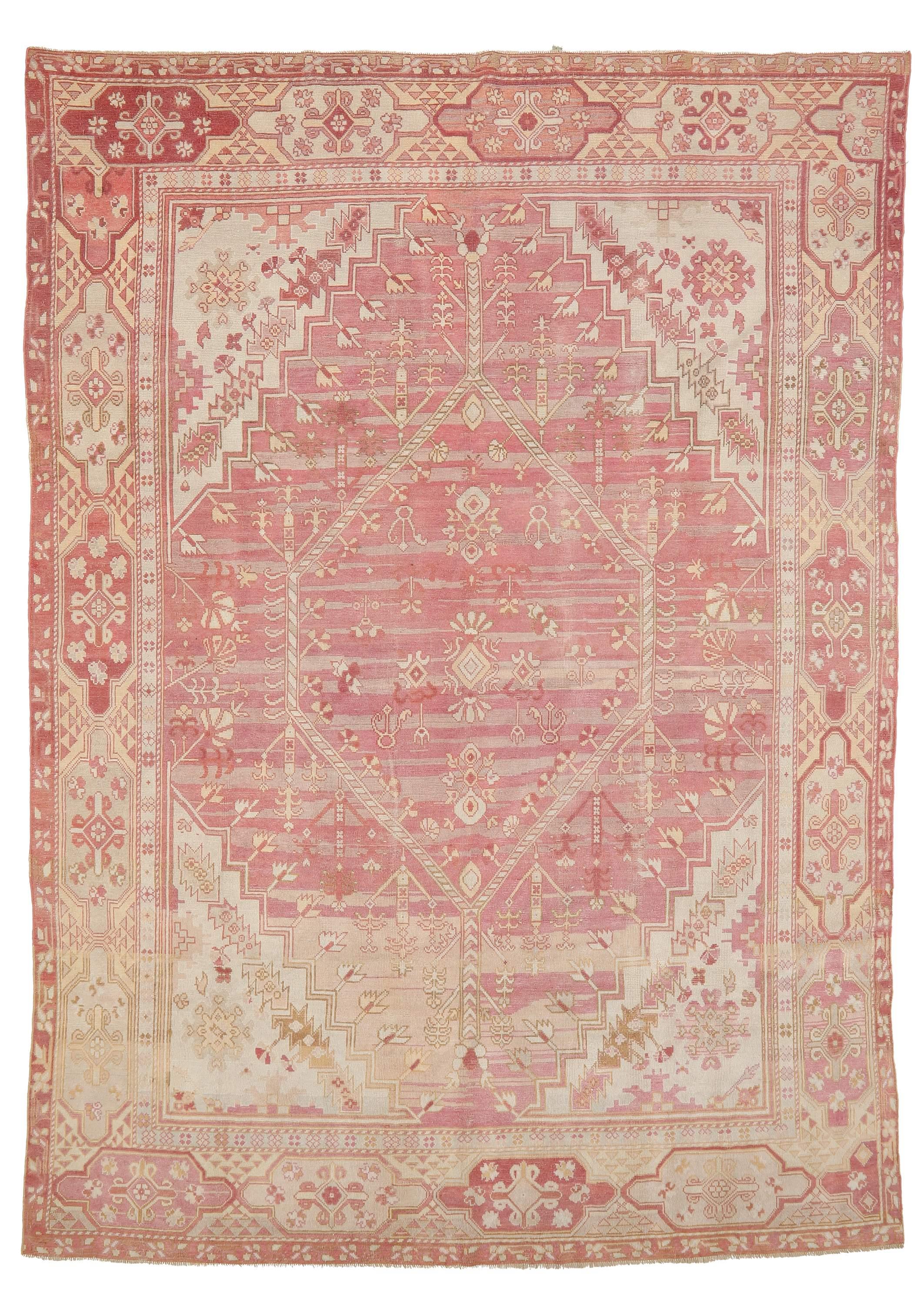 Washed Out Vintage Turkish Oushak Rug - 8`0'' x 11`2''