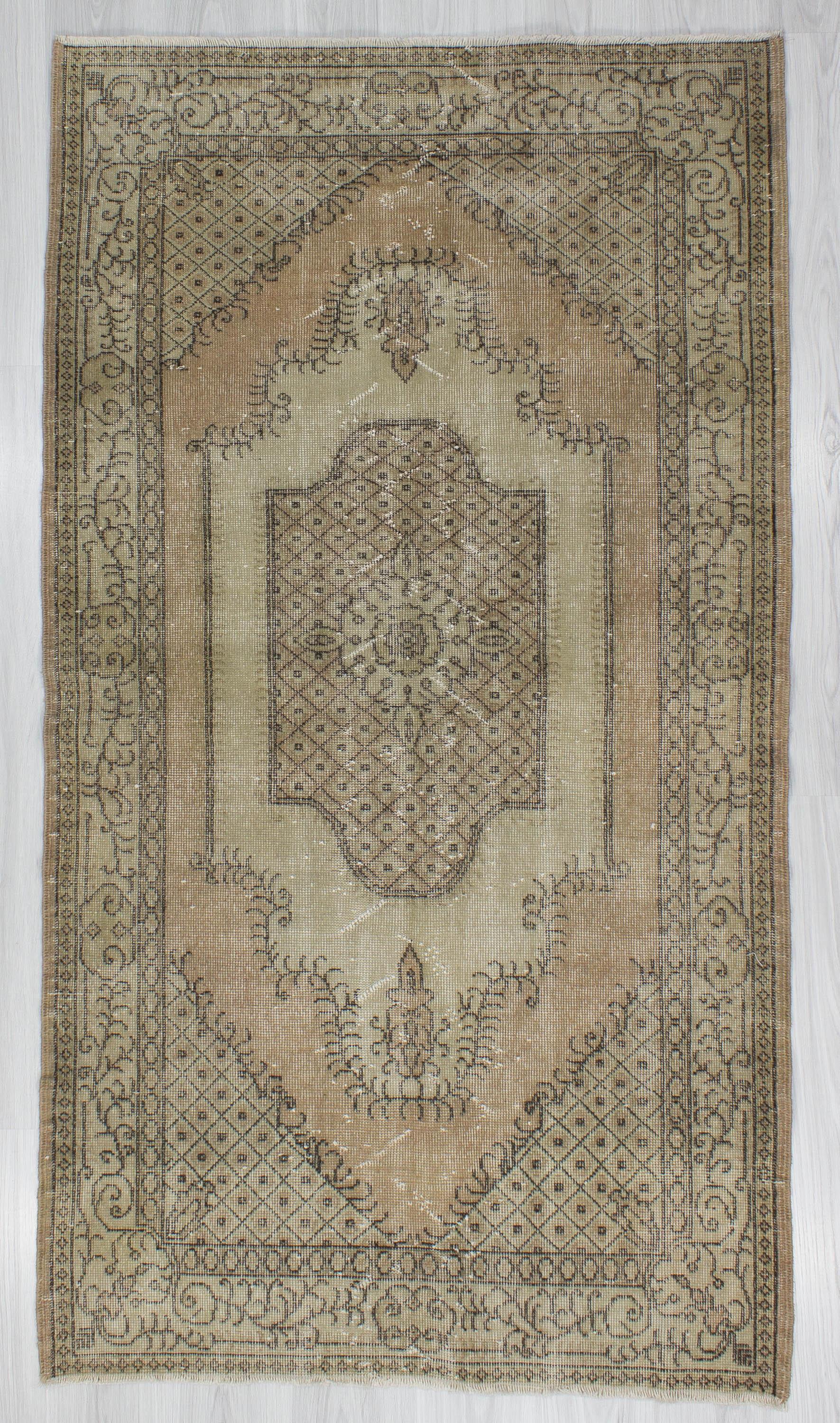 Washed Out Vintage Turkish Rug