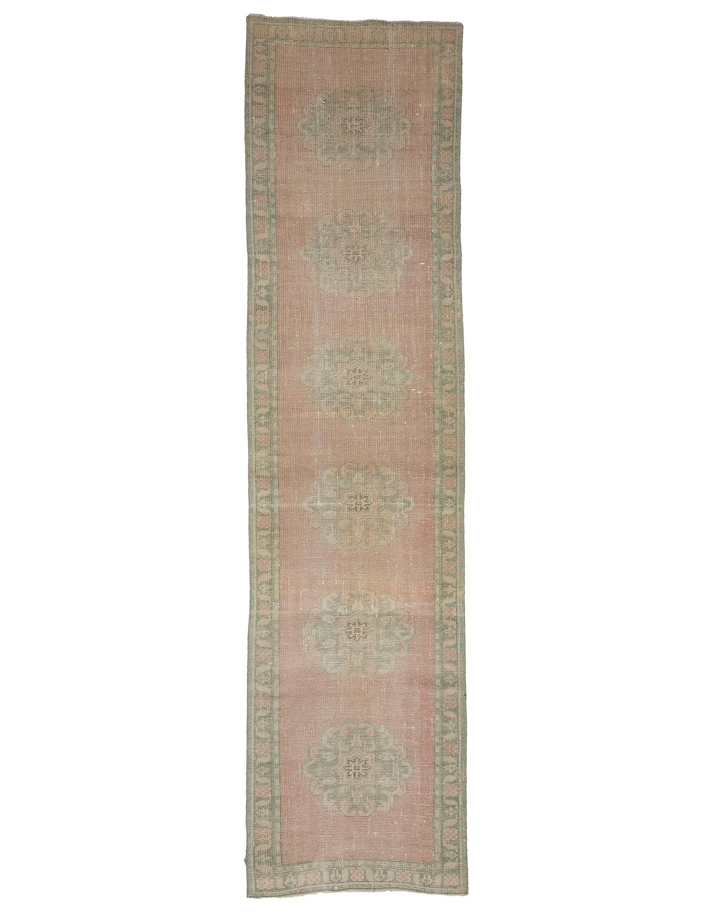 Washed Out Vintage Turkish Runner Rug - 2`8'' x 10`8''