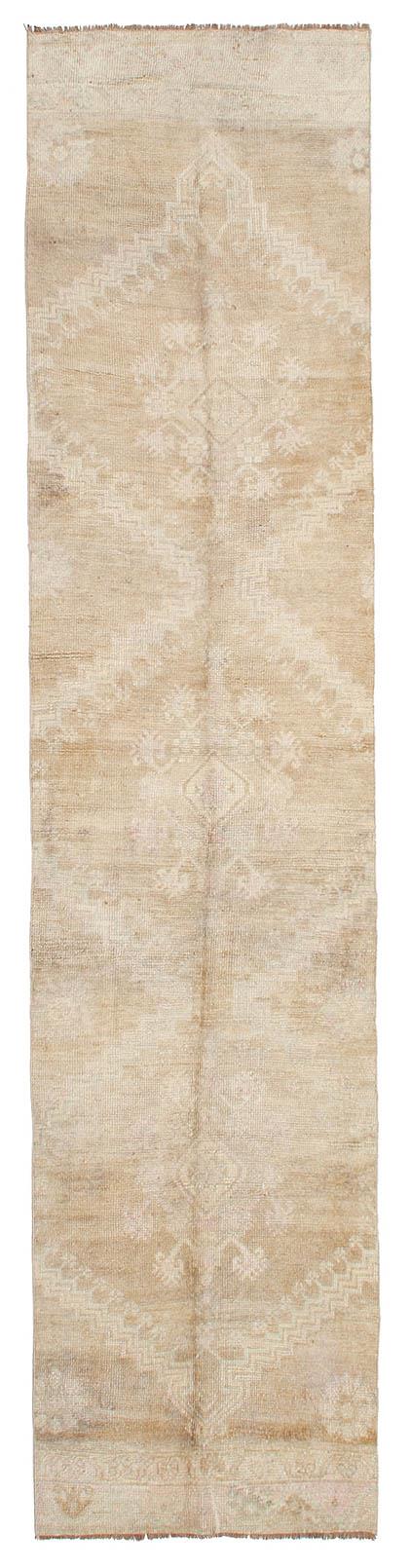 Washed Out Vintage Wool Runner Rug - 2`8'' x 11`10''