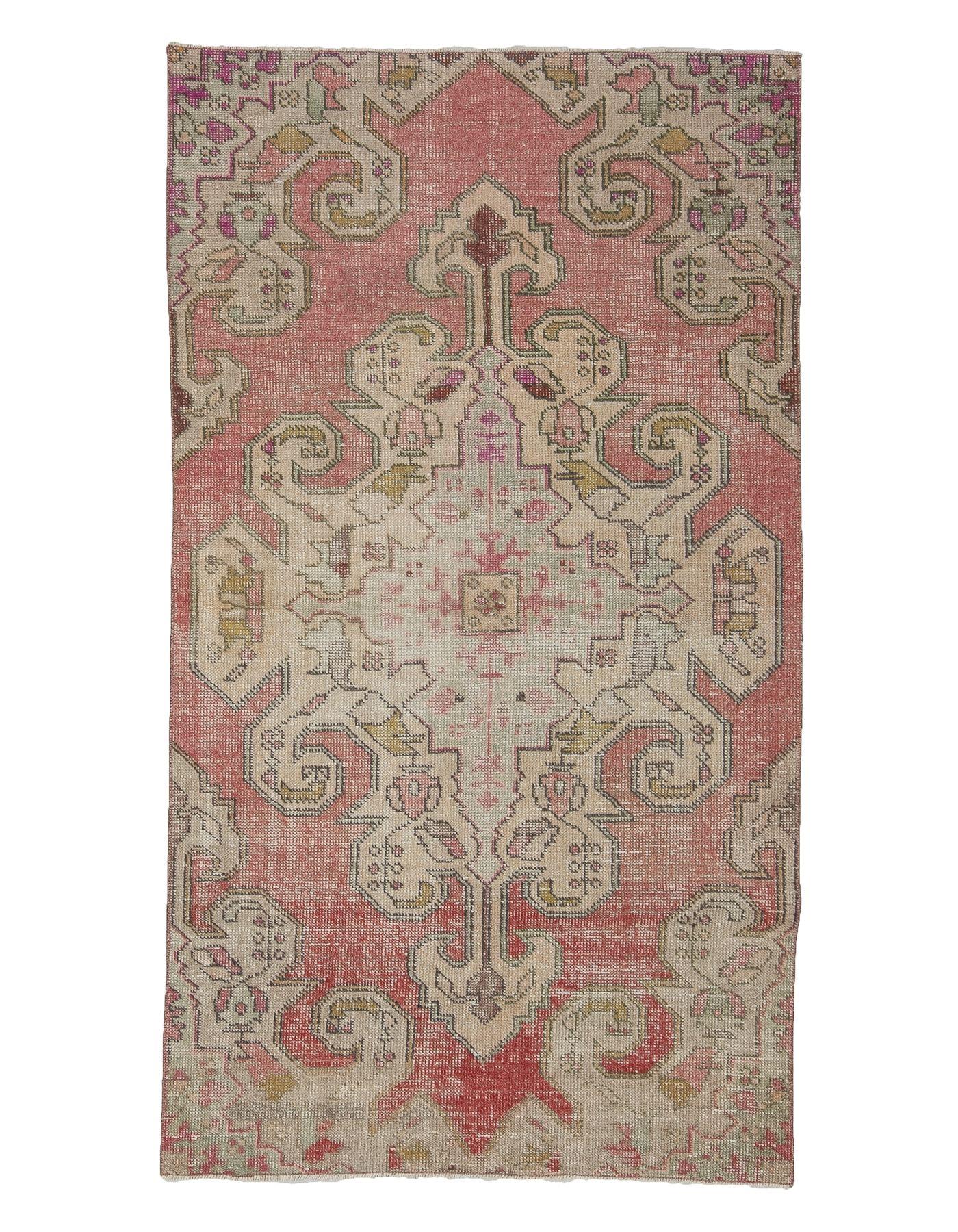 Worn Out Vintage Turkish Rug - 3`10'' x 6`9''