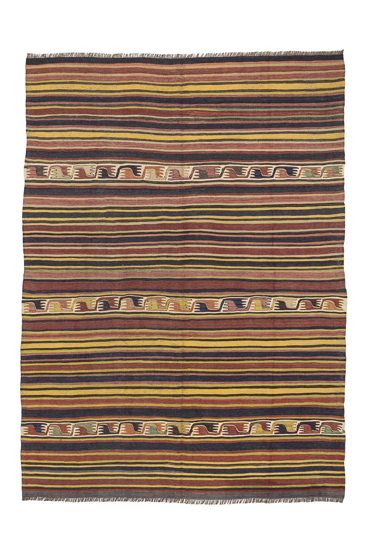 Sivas Kilim Rug (2.5 x 6.6 ft) | KILIM WHOLESALE - Vintage Handmade Pillows - Vintage Handmade Kilim Rugs - It is 100% wool. Artistic and historical rugs. Old handwoven rugs. - Online hand woven rugs and kilim cushions sales. Shipping to all ove