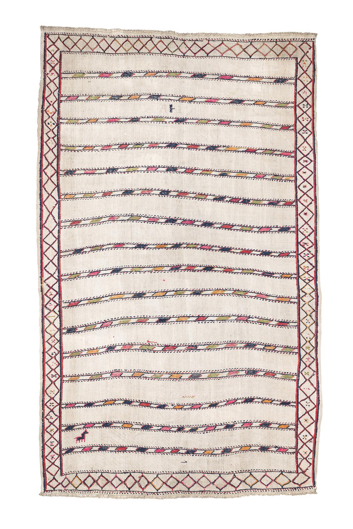 Sivas Kilim Rug (2.5 x 6.6 ft) | KILIM WHOLESALE - Vintage Handmade Pillows - Vintage Handmade Kilim Rugs - It is 100% wool. Artistic and historical rugs. Old handwoven rugs. - Online hand woven rugs and kilim cushions sales. Shipping to all ove