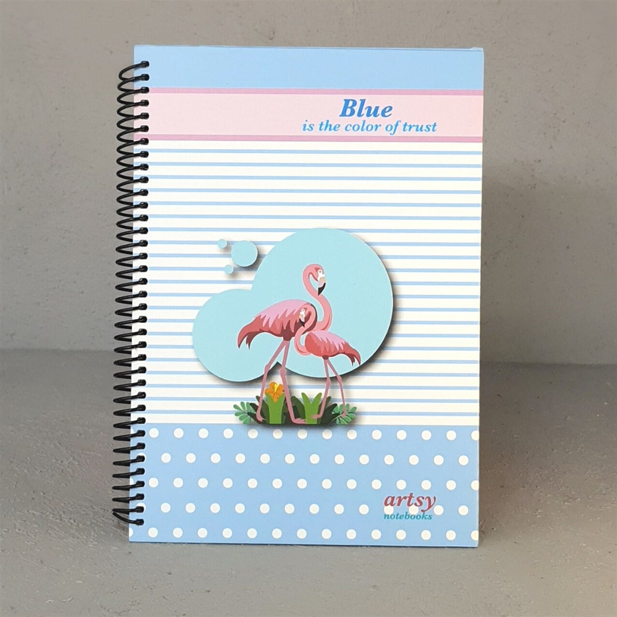 Flamingo Çizgili Not Defteri Ajanda