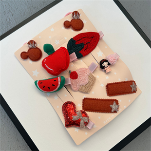 Kırmızı Çocuk Toka Seti