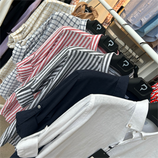 Çizgili Unisex Keten Gömlek 