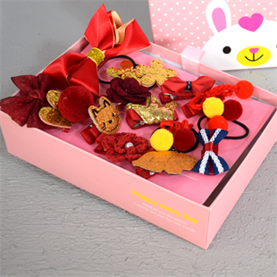 Hediyelik Çocuk Kırmızı Toka Seti