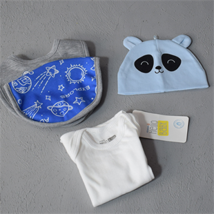 Erkek Bebek 4 Parça Yenidoğan Set