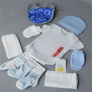 Erkek Bebek Hediyelik Yenidoğan Takım Set