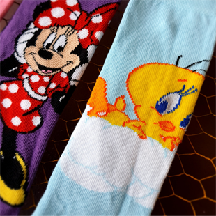 3 lü Figürlü Kız Çocuk Çorap Set