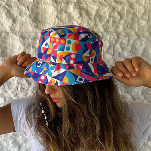 Geometrik Bucket Şapka 