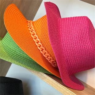 Kadın Pembe Hasır Plaj Şapkası