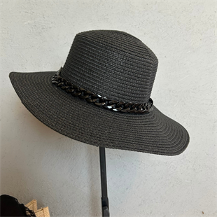 Kadın Siyah Hasır Şapka