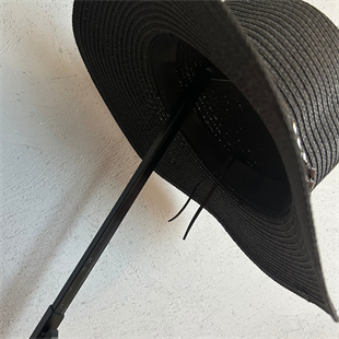 Kadın Siyah Hasır Şapka